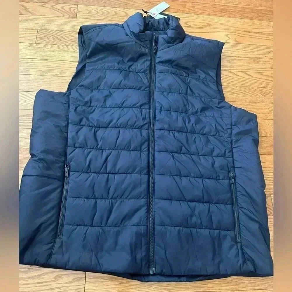 [2XL]Noel Asmar Equestrian Recycled Material  Blue Winter Puffer Vest